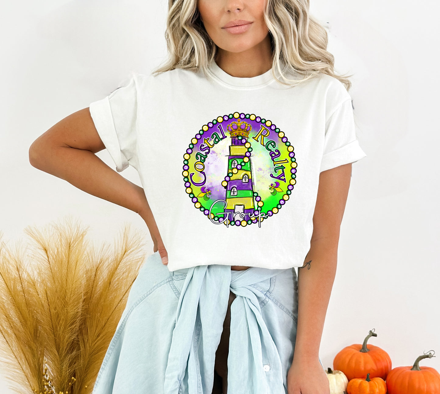 Coastal Realty Mardi Gras Screenprinted