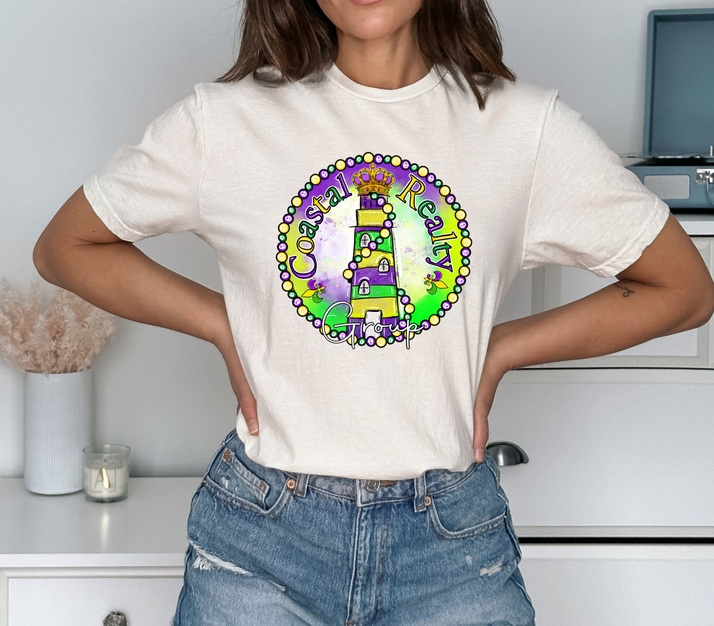 Coastal Realty Mardi Gras Screenprinted