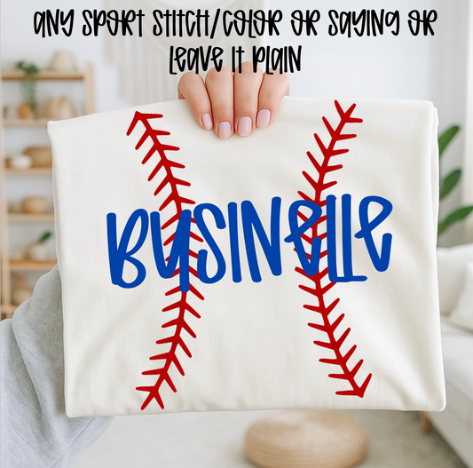 Sport Stiches (any sport, name or color)