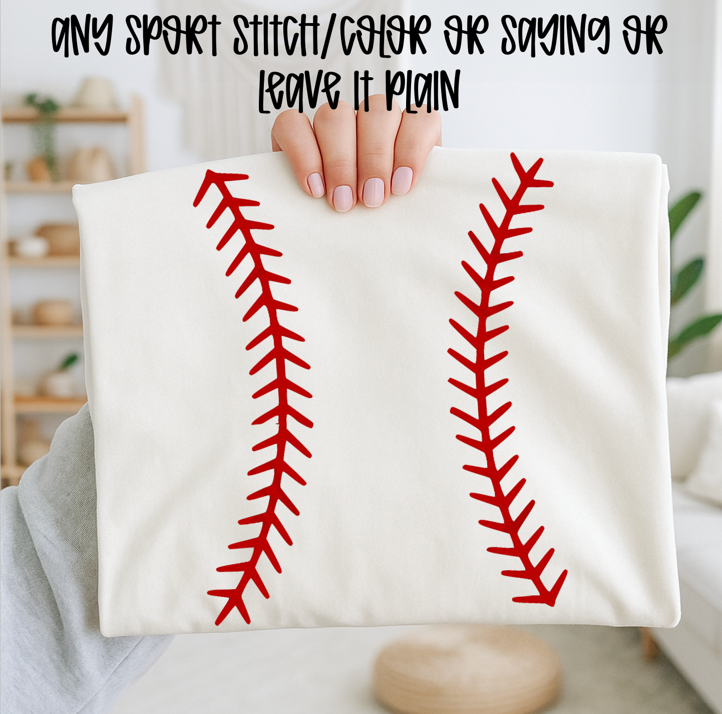 Sport Stiches (any sport, name or color)