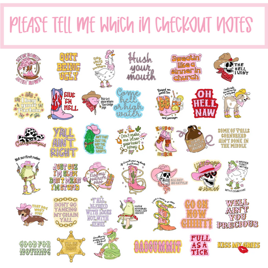 Funny Saying Tees (Tell me which in checkout notes)