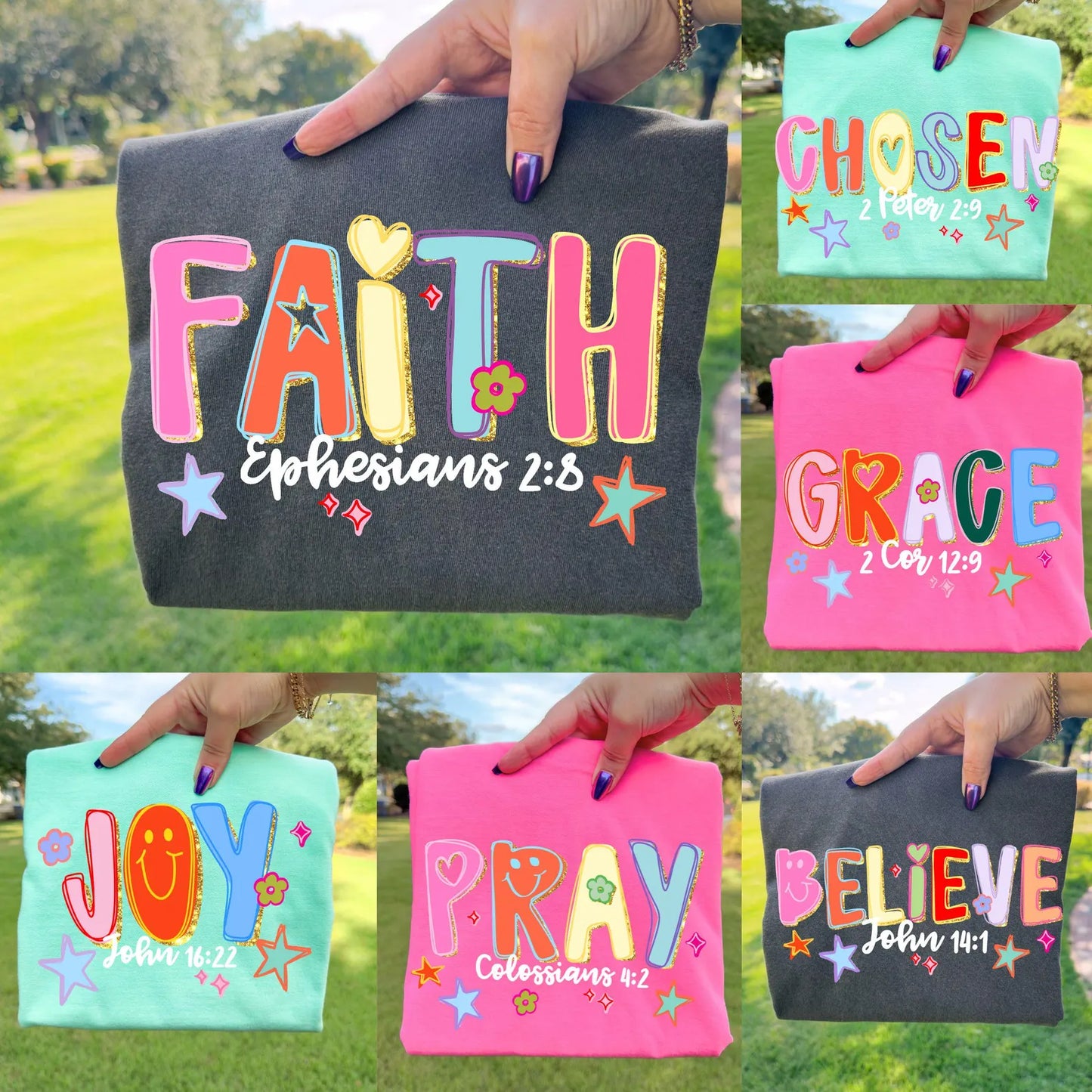 Glitter Faith (Let me know which in the notes at checkout)