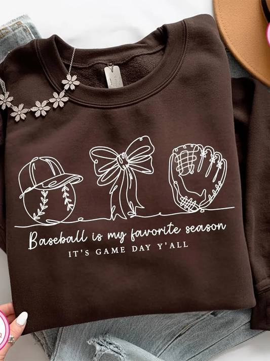 Baseball Is My Favorite Season Doodle (Any Sport/order from same link and tell me in checkout notes)