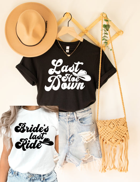 Bride’s Last Ride Bachelorette Party Tees