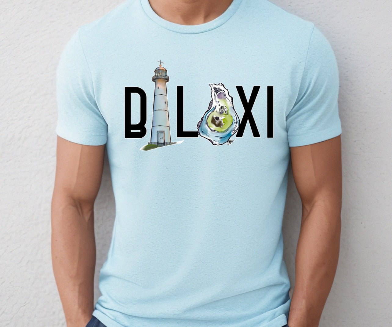 Biloxi Oyster & Lighthouse (SPECIFY CURSIVE OR REGULAR FONT)
