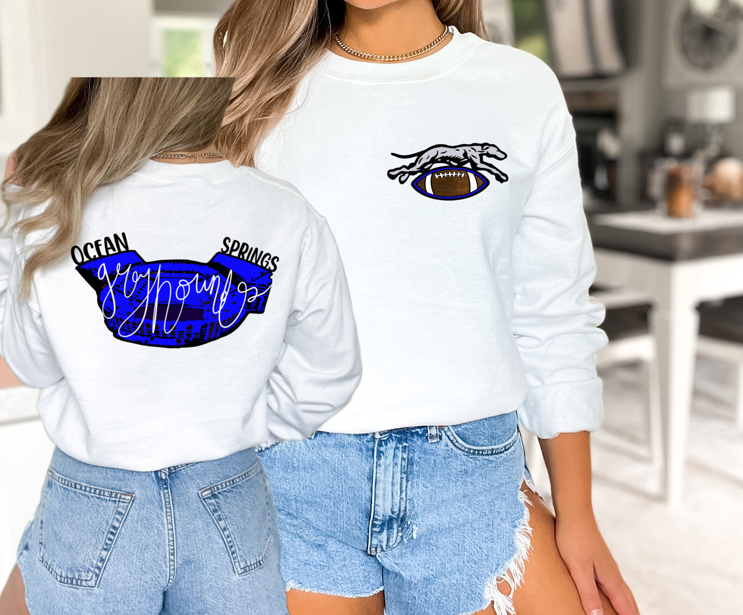 Ocean Springs Greyhound Stadium (Front or Back Option)