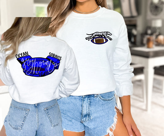 Ocean Springs Greyhound Stadium (Front or Back Option)