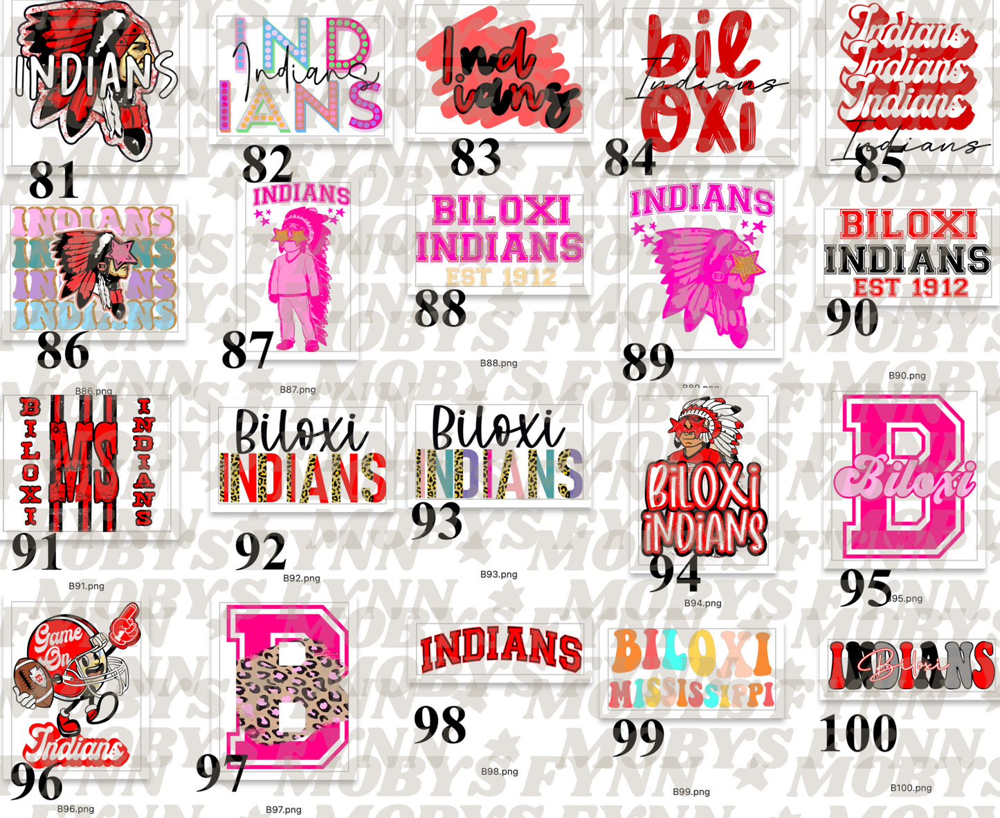 Biloxi 100 Designs (Screenprinted)