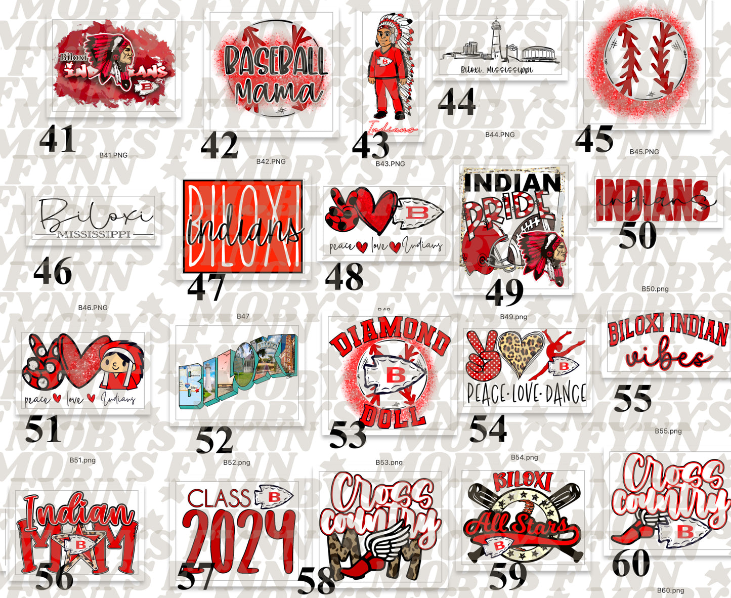 Biloxi 100 Designs (Screenprinted)
