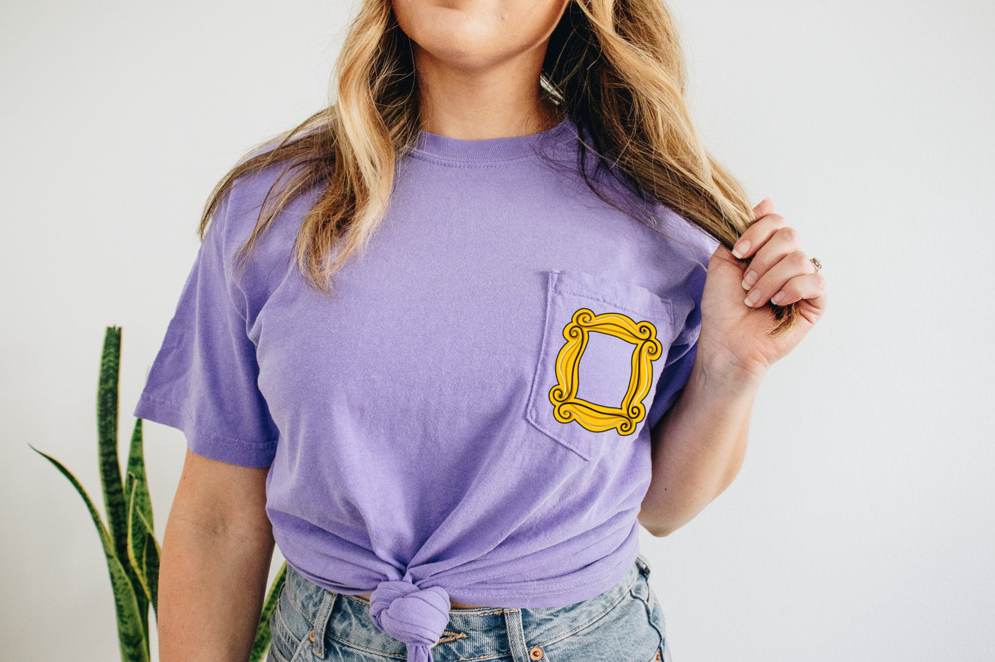 Yellow Frame Pocket/Back Tee