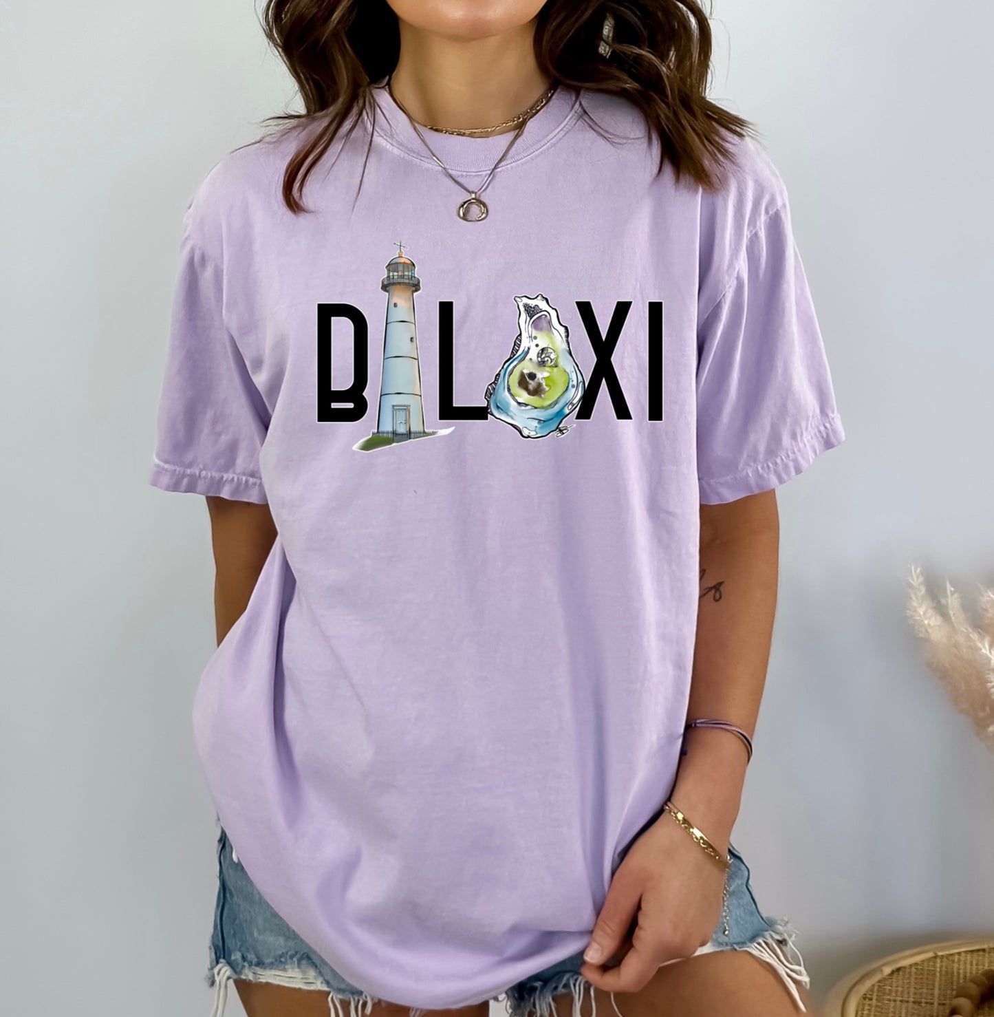 Biloxi Oyster & Lighthouse (SPECIFY CURSIVE OR REGULAR FONT)