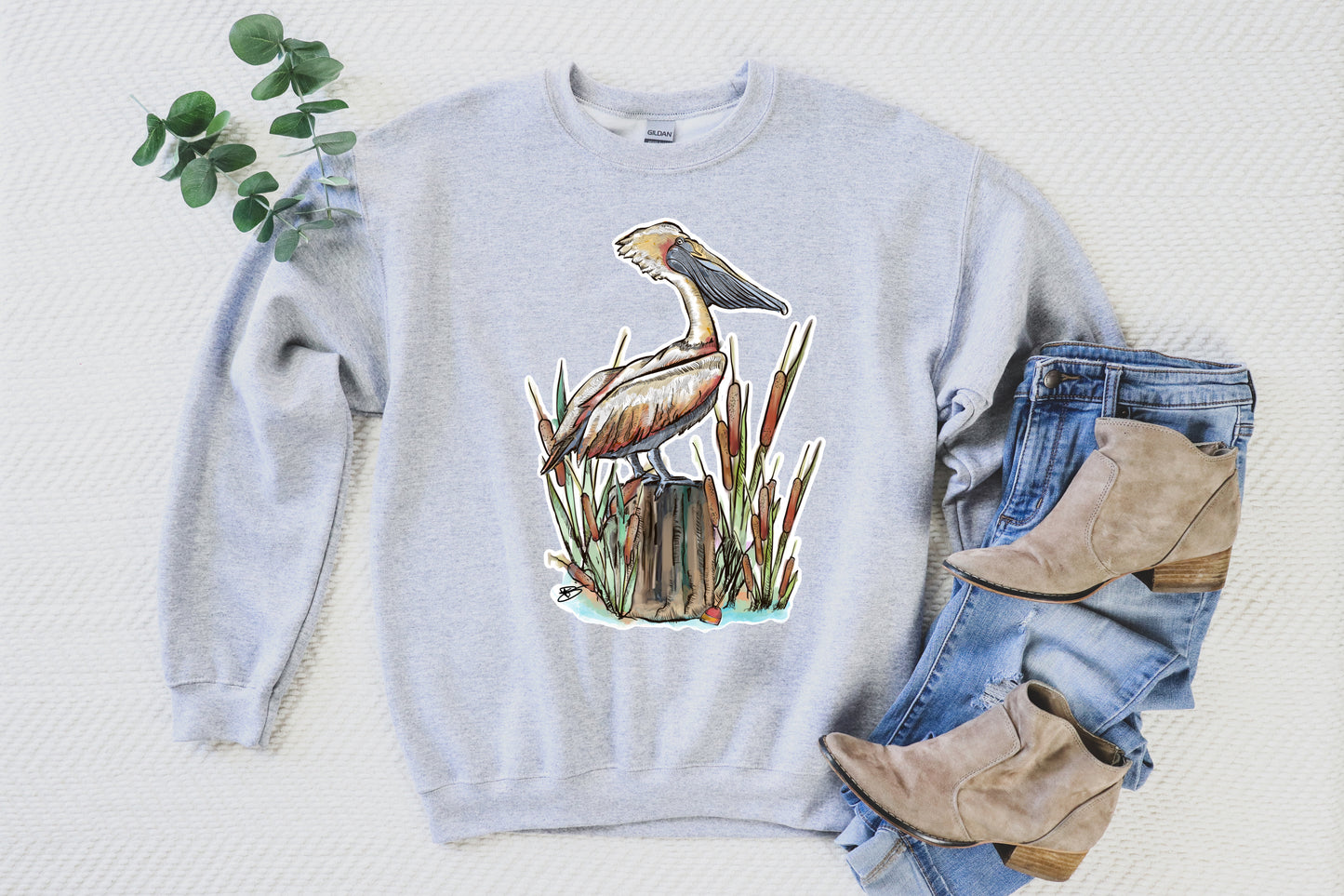 Coastie Pelican Drawing NEW!