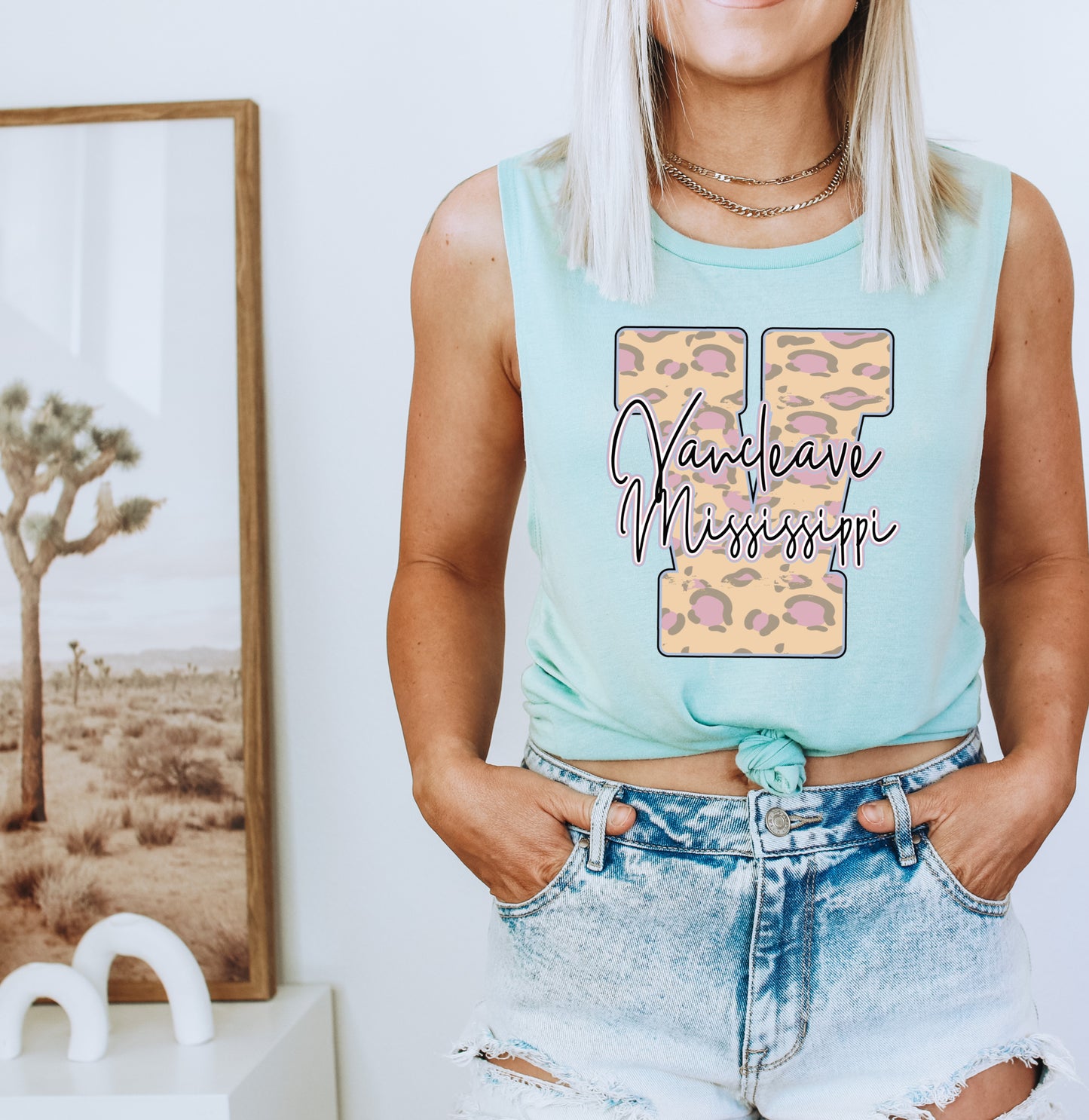 Tan Cheetah Vancleave Letters